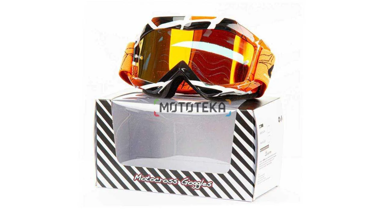 Мотоочки кроссовые GTX 5018 оранжевые