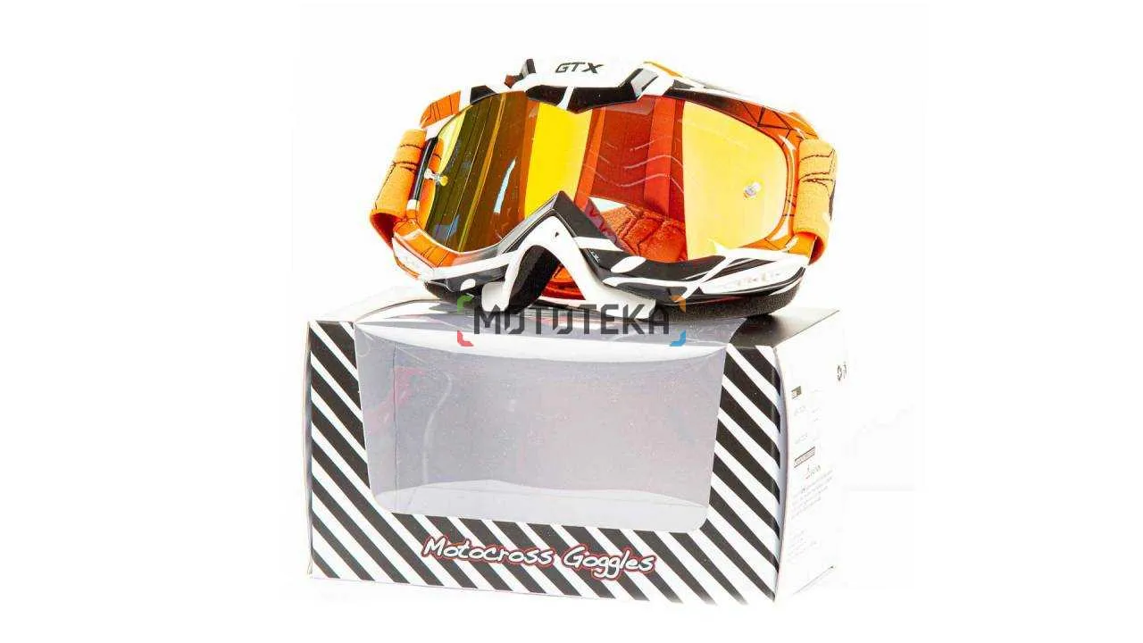 Мотоочки кроссовые GTX 5016 оранжевые