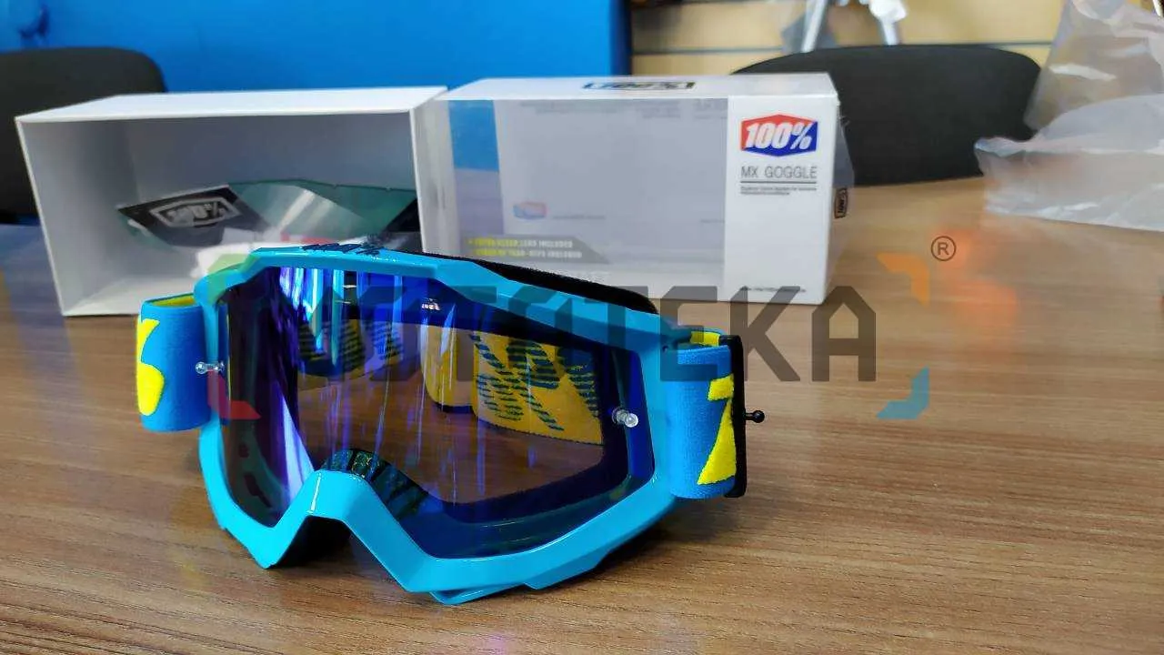 Мотоочки кроссовые 100% Strata (Страта) MX Replica BLUE (СИНИЕ)