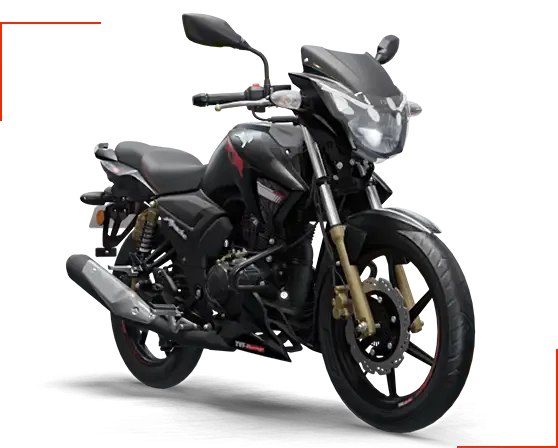 Мотоцикл дорожный TVS APACHE RTR 180 чёрный с ПТС | Мототека