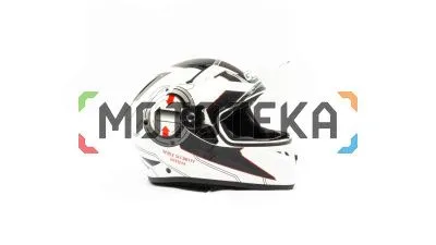 Шлем мото интеграл GTX 578 (XL) #4 WHITE/BLACK/RED