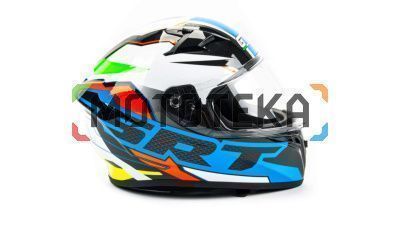 Шлем мото интеграл GTX 578 (S) #2 BLACK/ ORANGE GREEN