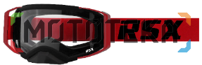 Очки снегоходные RSX Blizzard Winter черный, красный, красный двойное прозрачное стекло, унив.