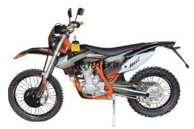 Мотоцикл кроссовый / эндуро Мотомир X - MOTOS CBS чёрный/оранжевый с ПТС
