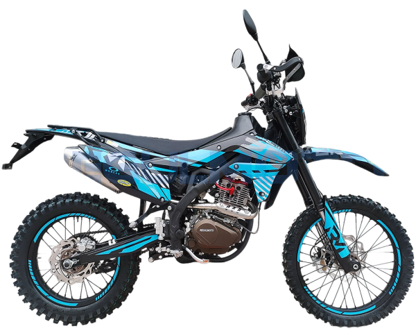 Мотоцикл кроссовый / эндуро Regulmoto (Регулмото) ZR PR 300 4 valves 6 Gear чёрный/синий с ПТС | Мототека